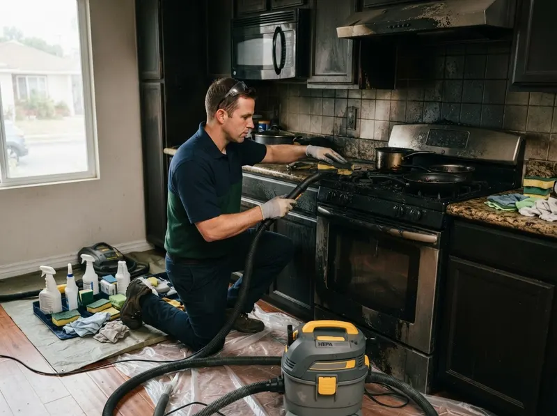 Kitchen Cooking Fire Mitigation in los angeles, CA